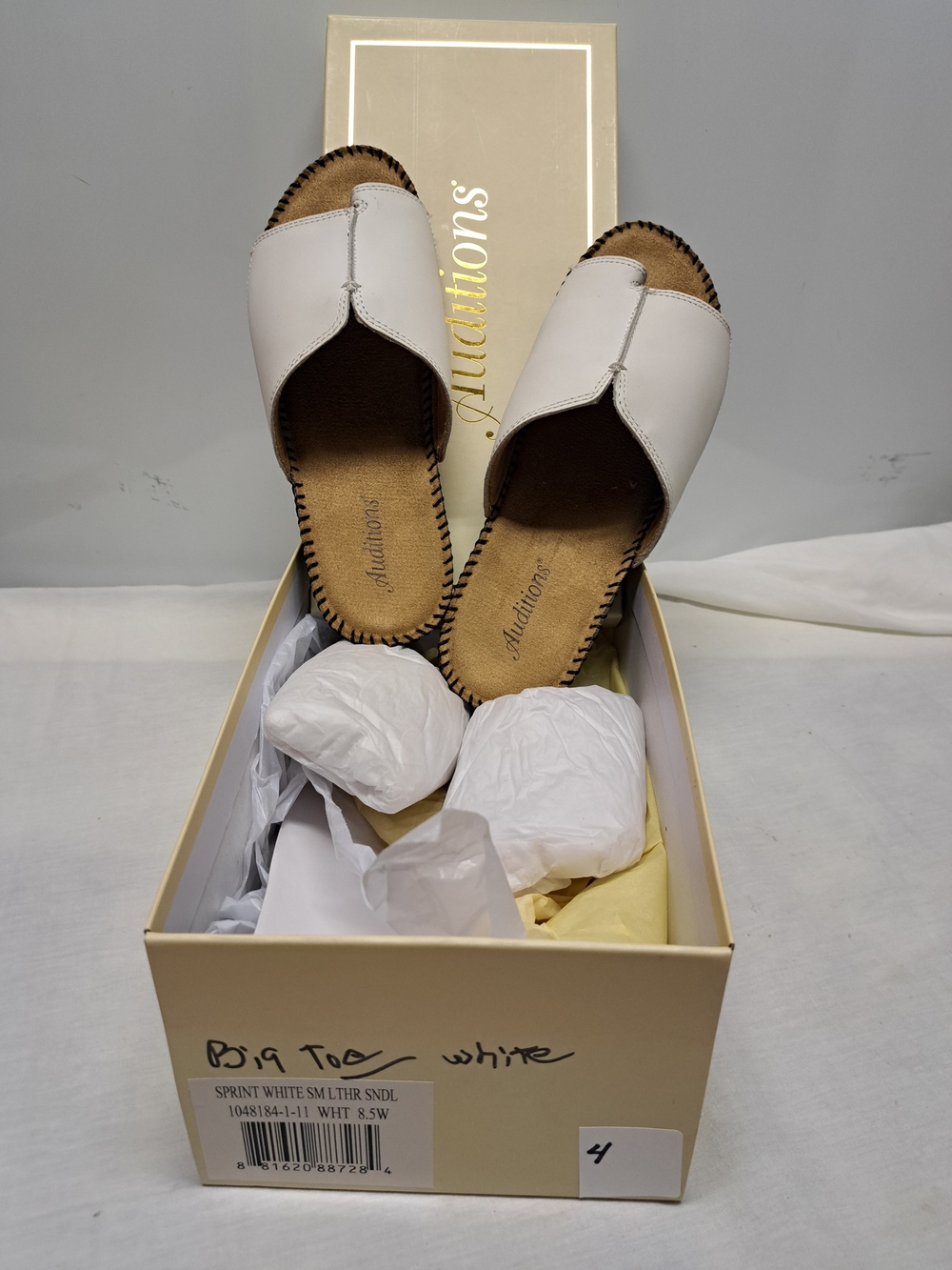 Addiction White Leather Slip-On Mules for Women